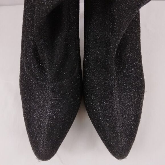 Jones New York Marcia Black Glitter Ankle Boots Witchcore Womens Size 7 - Picture 5 of 14